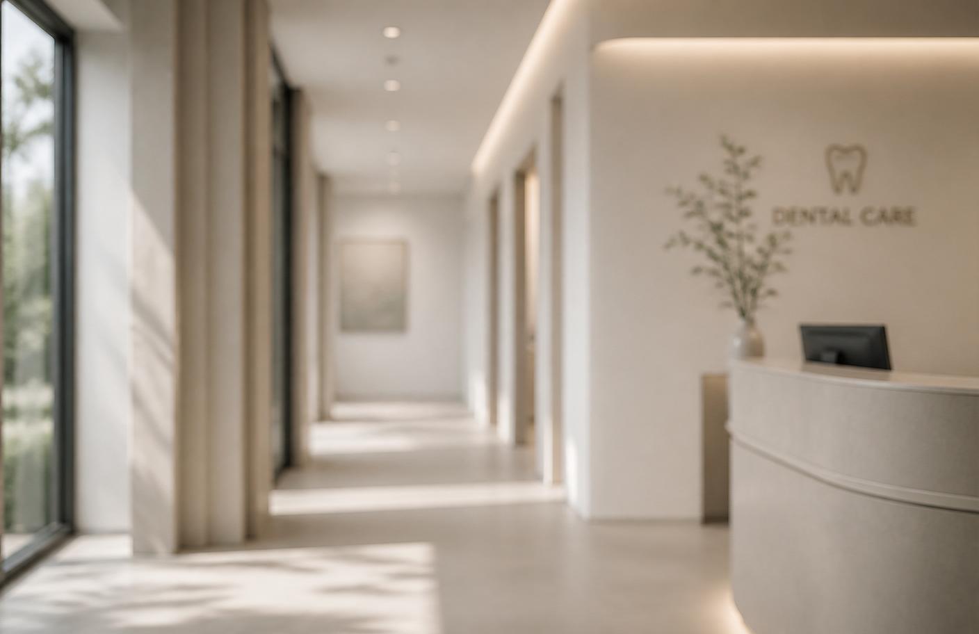 Calm dental clinic interior